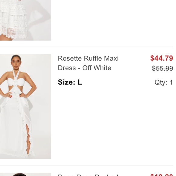 White ruffle maxi dress - Picture 3 of 3